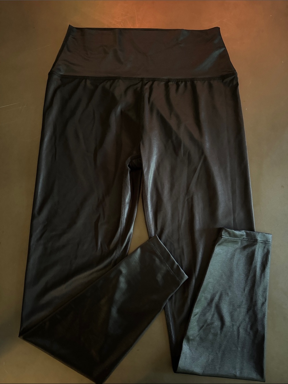 Beyond Yoga Black Athletic Leggings with Liquid Sheen